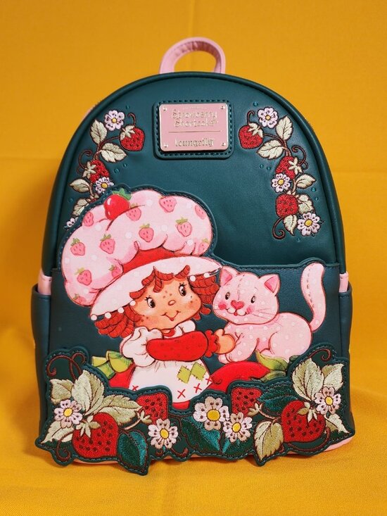 Loungefly Strawberry Shortcake Custard & Strawberry Embroidered Mini Backpack